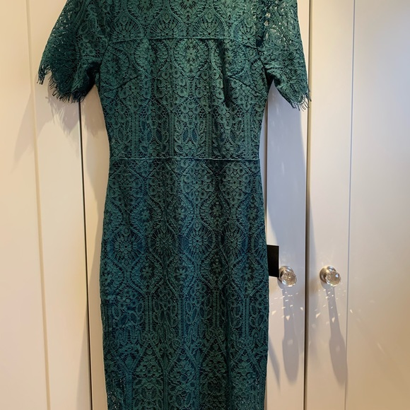 🆕 Lulus Remarkable Forest Green Lace Dress - Picture 4 of 11
